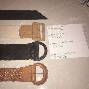 4 wide waist belts (2 size S, 2 size M/L)